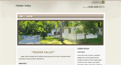 Desktop Screenshot of hiddenvalleyofvirginia.com